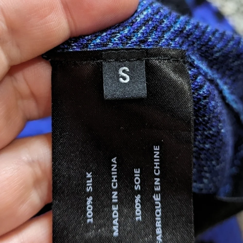 Proenza Schouler Re Edition black blue silk sweater S - Picture 11 of 12